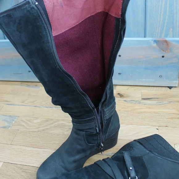 UGG Lesley Waterproof Suede Wedges Knee High Zip Warm Boots Size 6 - Picture 10 of 10